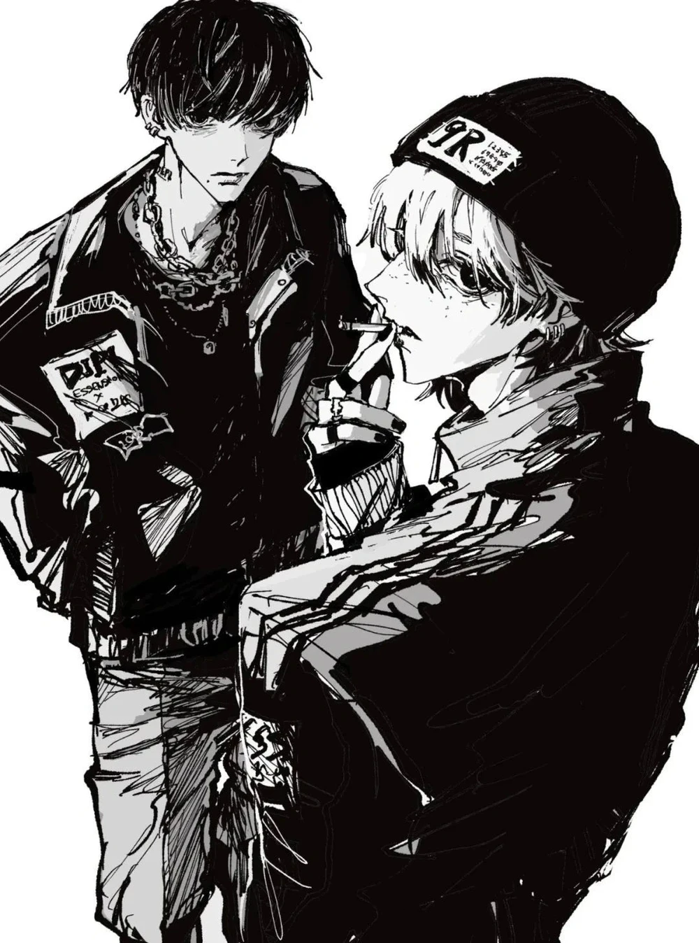 Ảnh anime trắng đen nam