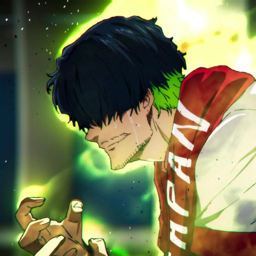 hình ảnh blue lock anime với hiệu ứng neon 