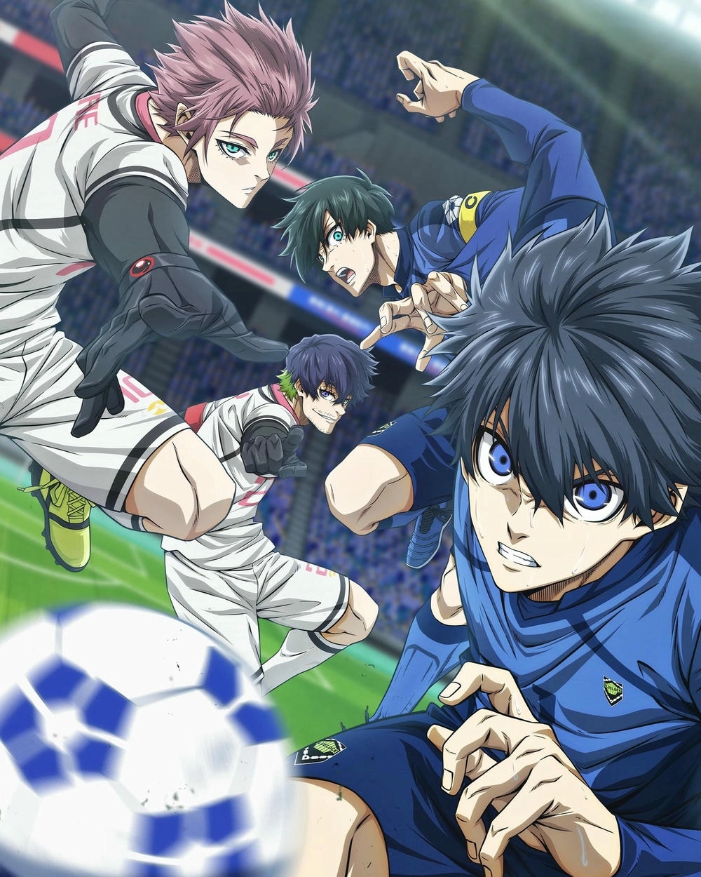 ảnh blue lock anime với tông màu lạnh 