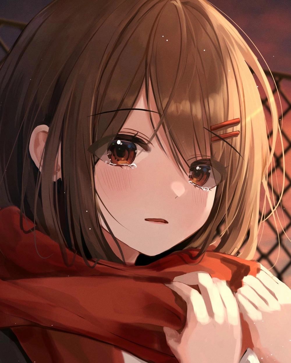 ảnh anime nam nữ buồn và lặng lẽ 