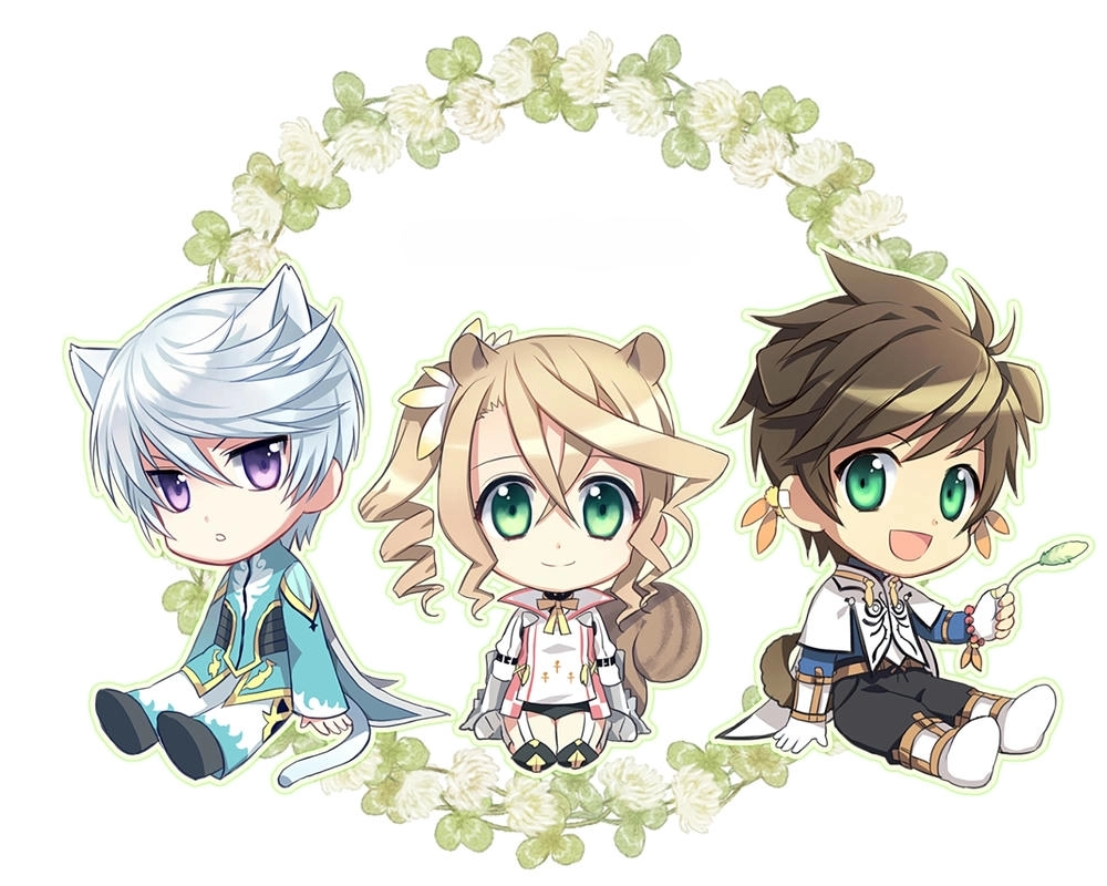 ảnh anime chibi đang cười 