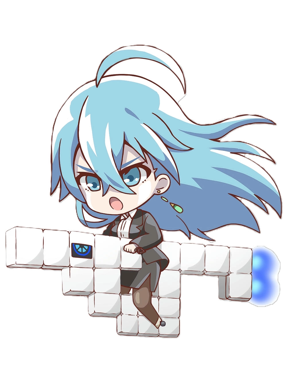 ảnh chibi anime tóc xanh