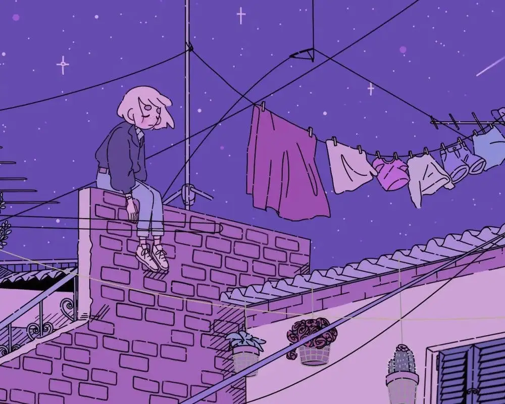 ảnh nền anime chill 