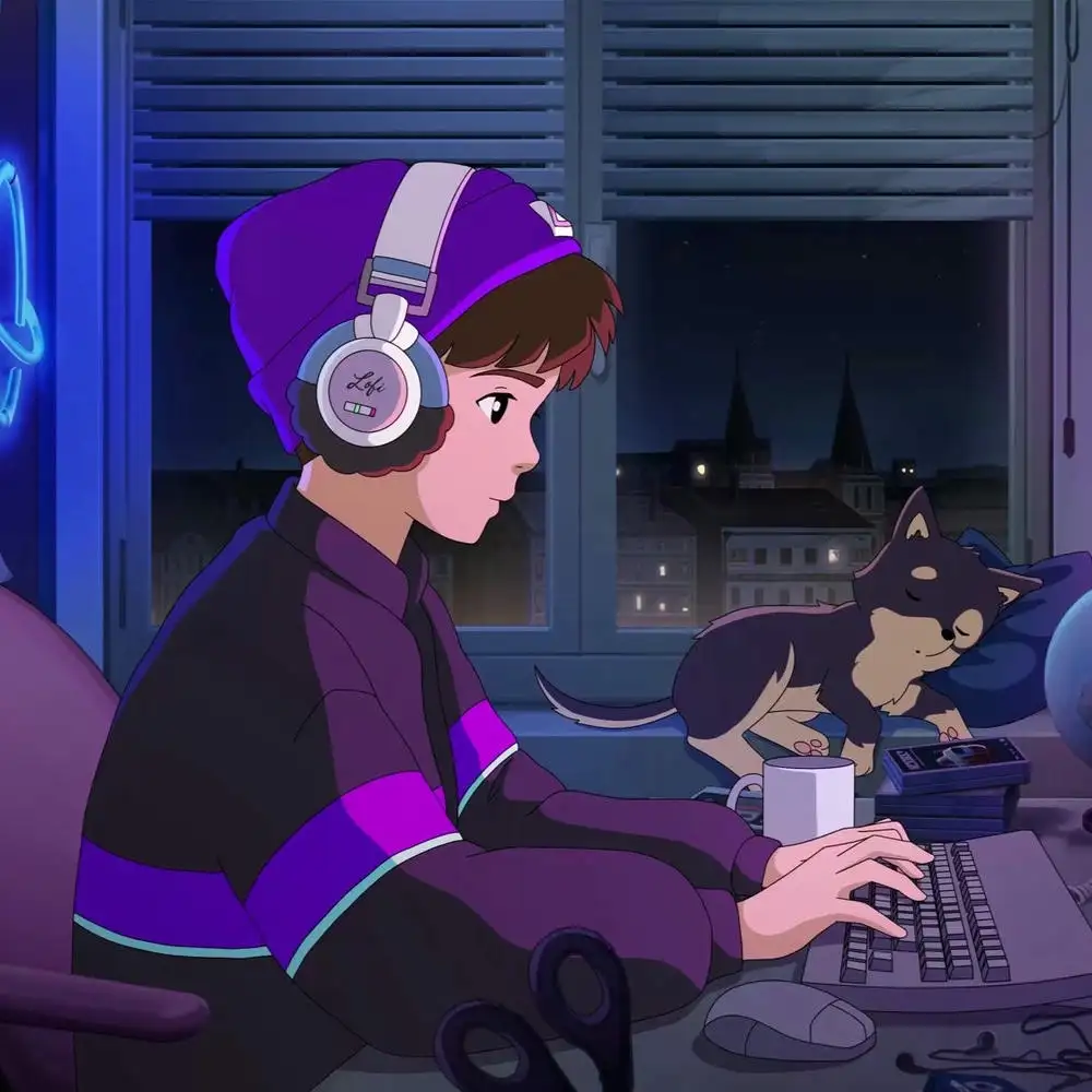 hình ảnh chill anime nhân vật lặng yên 