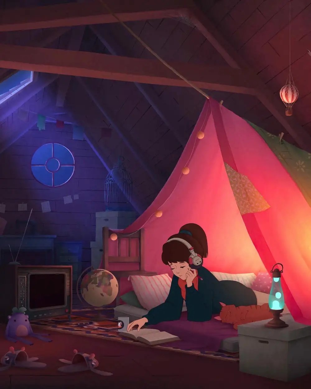 ảnh nền anime chill thư giãn 