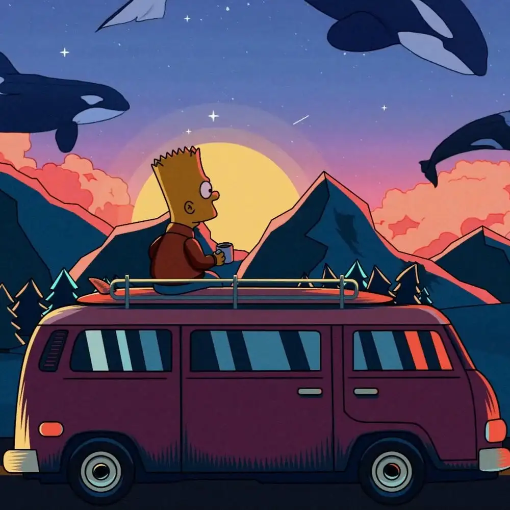 ảnh anime chill phong cách thư giãn 