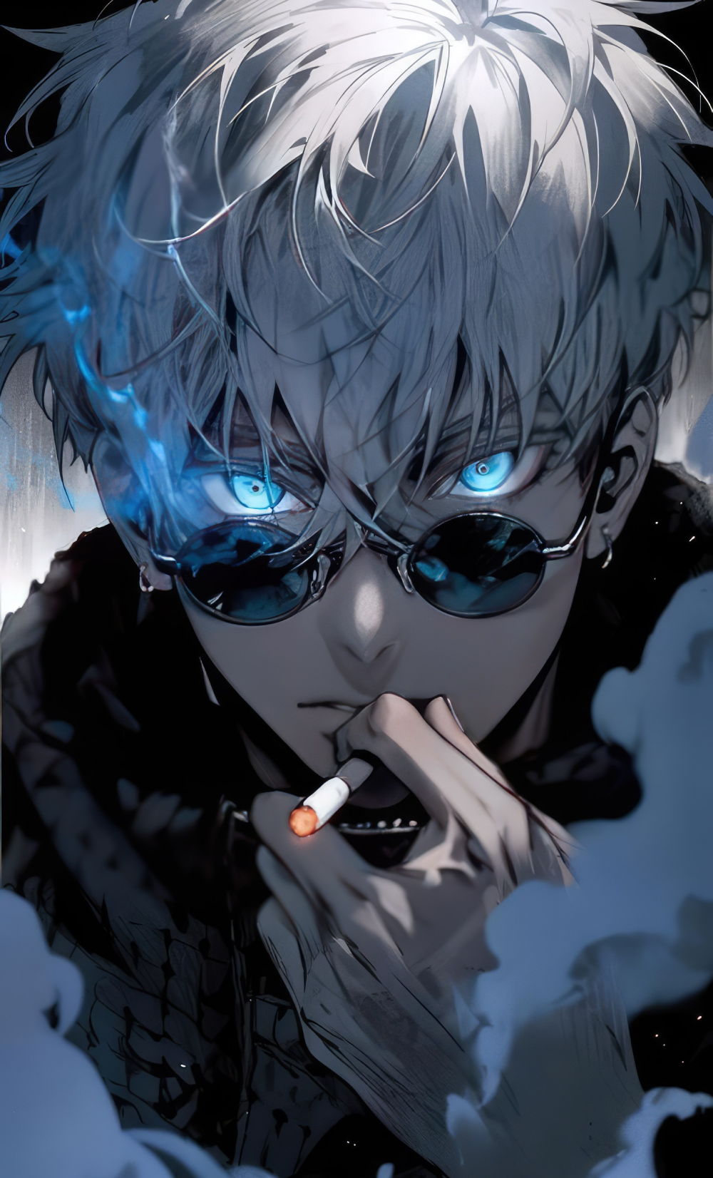 ảnh anime gojo tạo hình mạnh mẽ