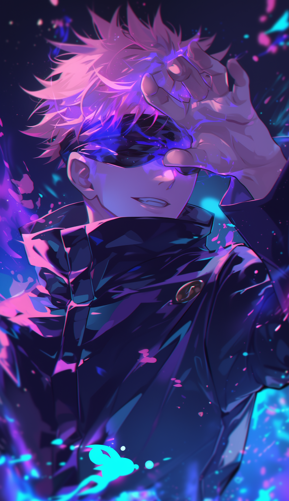 ảnh anime gojo tone màu lạnh