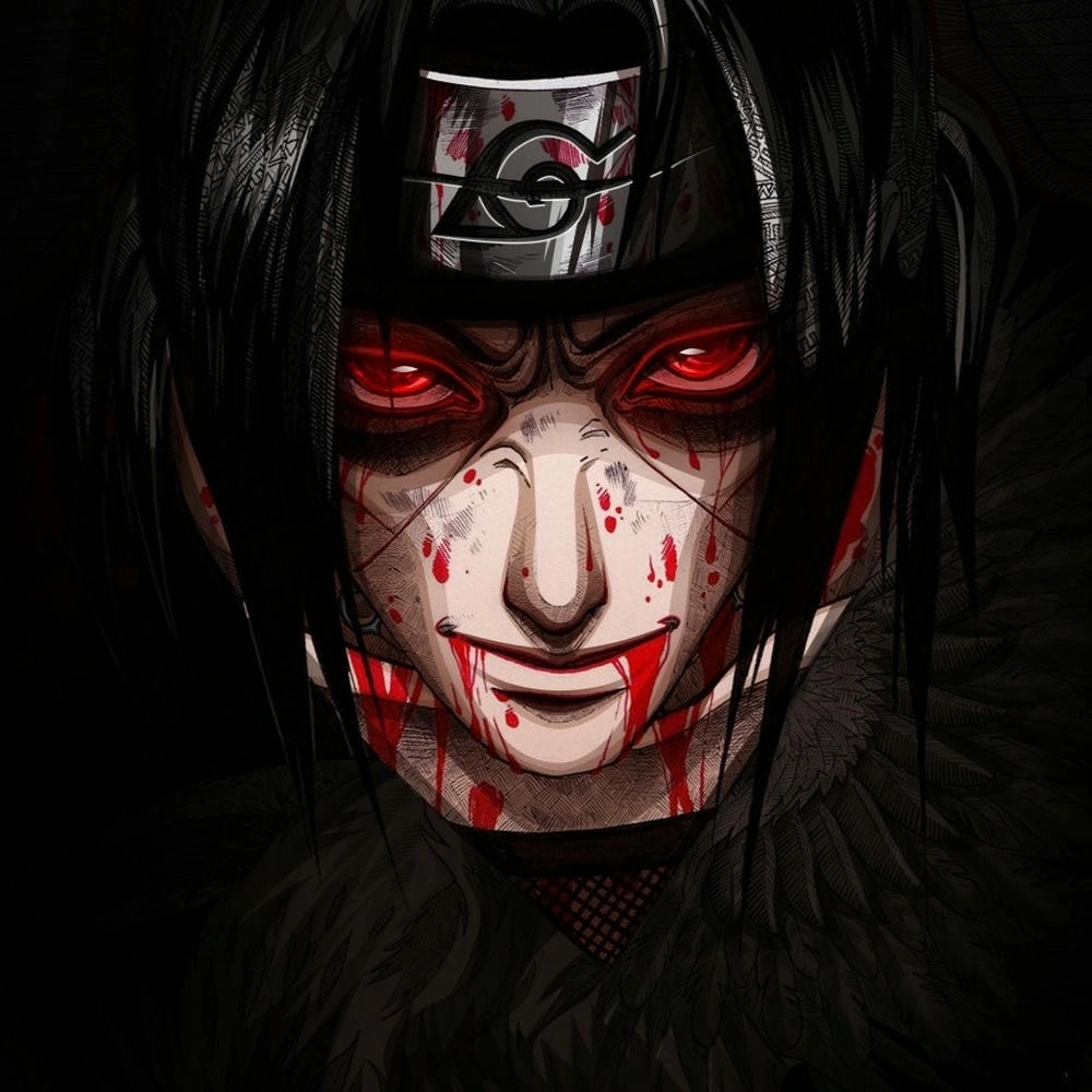 itachi nhắm mắt buồn bã 