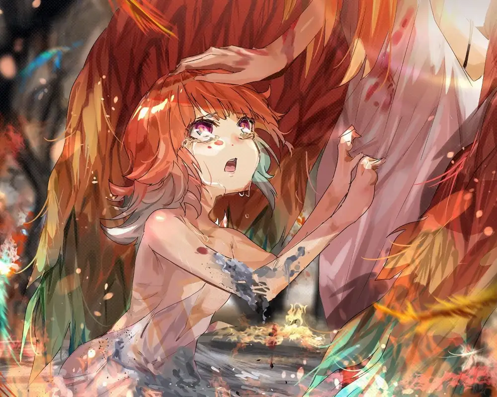 ảnh anime mặt buồn có nước mắt