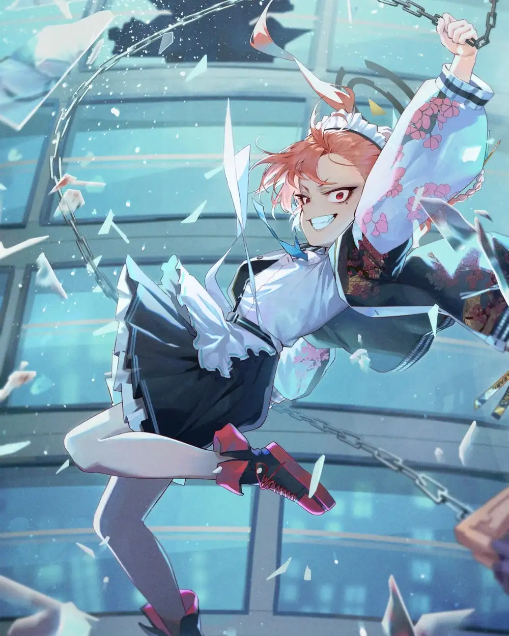 ảnh anime nữ đeo kính dễ thương 
