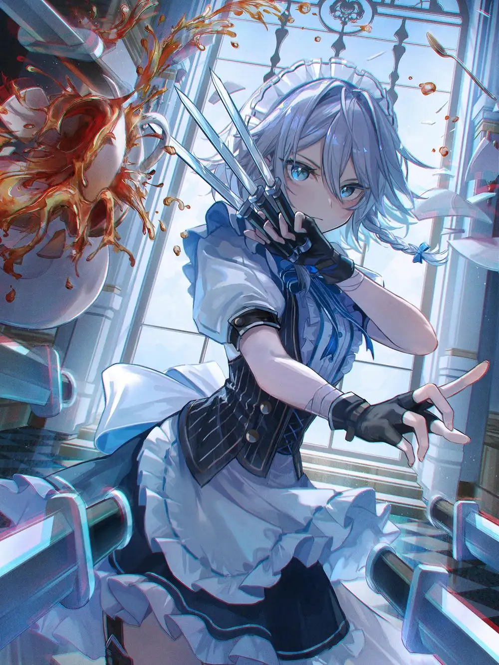 ảnh anime nữ cute phong cách tối giản 