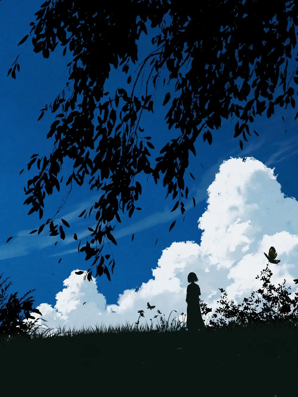 anime phong cảnh núi rừng hùng vĩ 