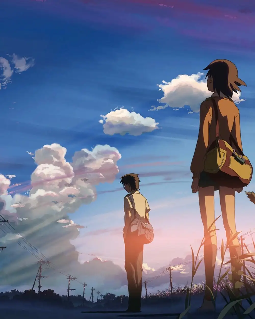 anime phong cảnh hoàng hôn lãng mạn 