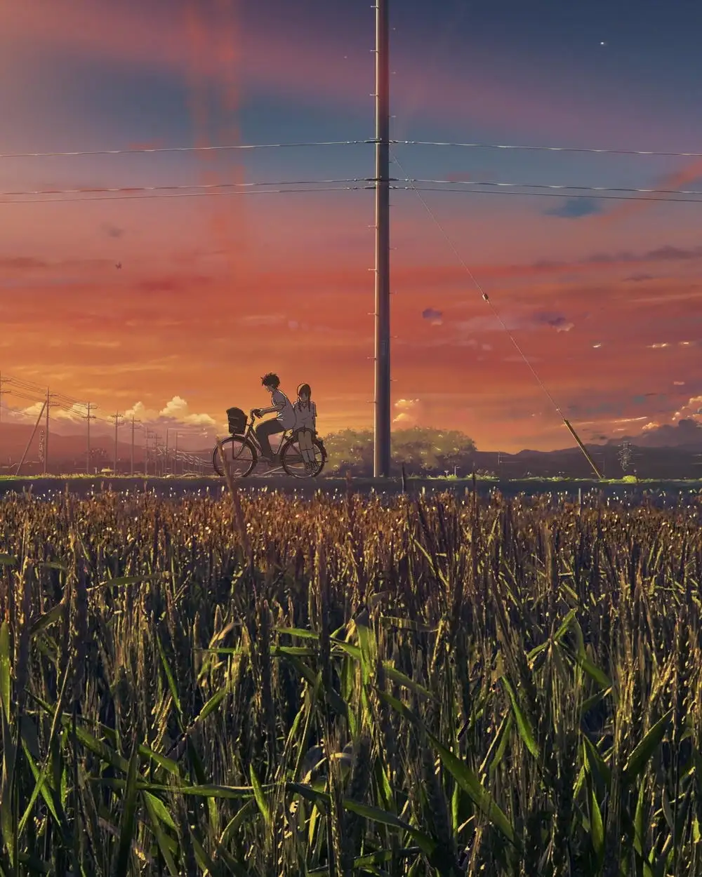 phong cảnh anime đồng quê yên bình 