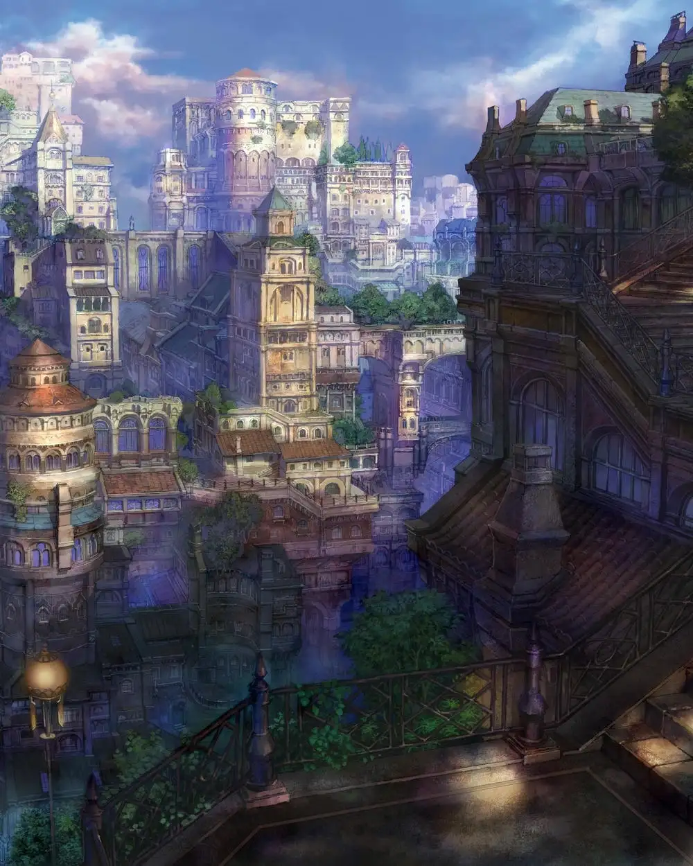 anime phong cảnh tuyết rơi đông lạnh 