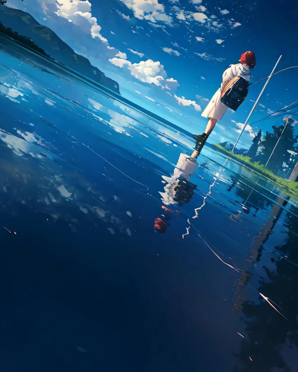 phong cảnh anime minimal đơn giản 