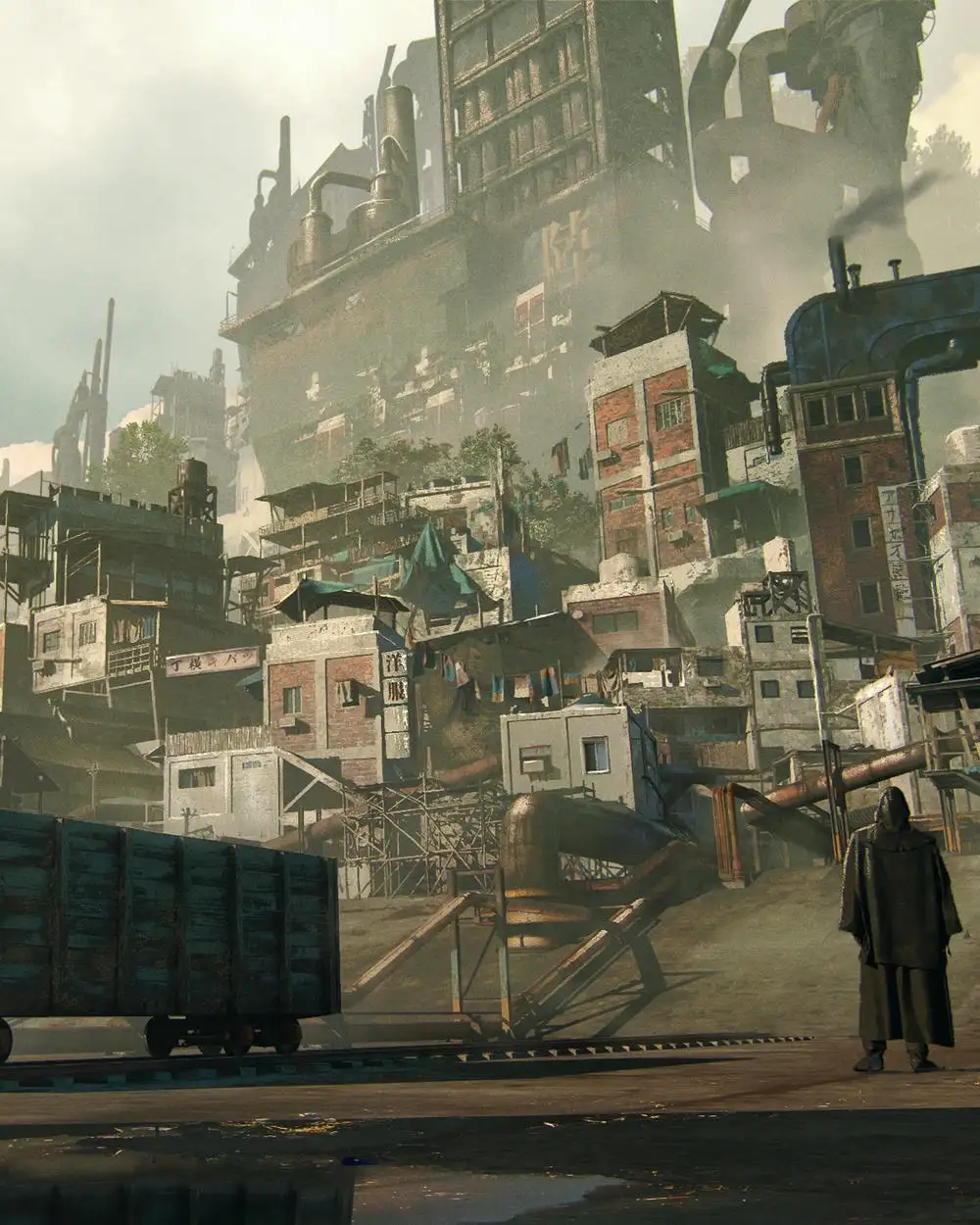 anime phong cảnh rừng cây mùa thu 