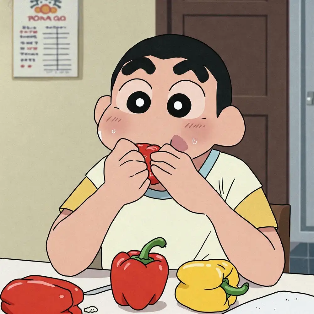 ảnh Shin với biểu cảm hài hước khó đỡ 