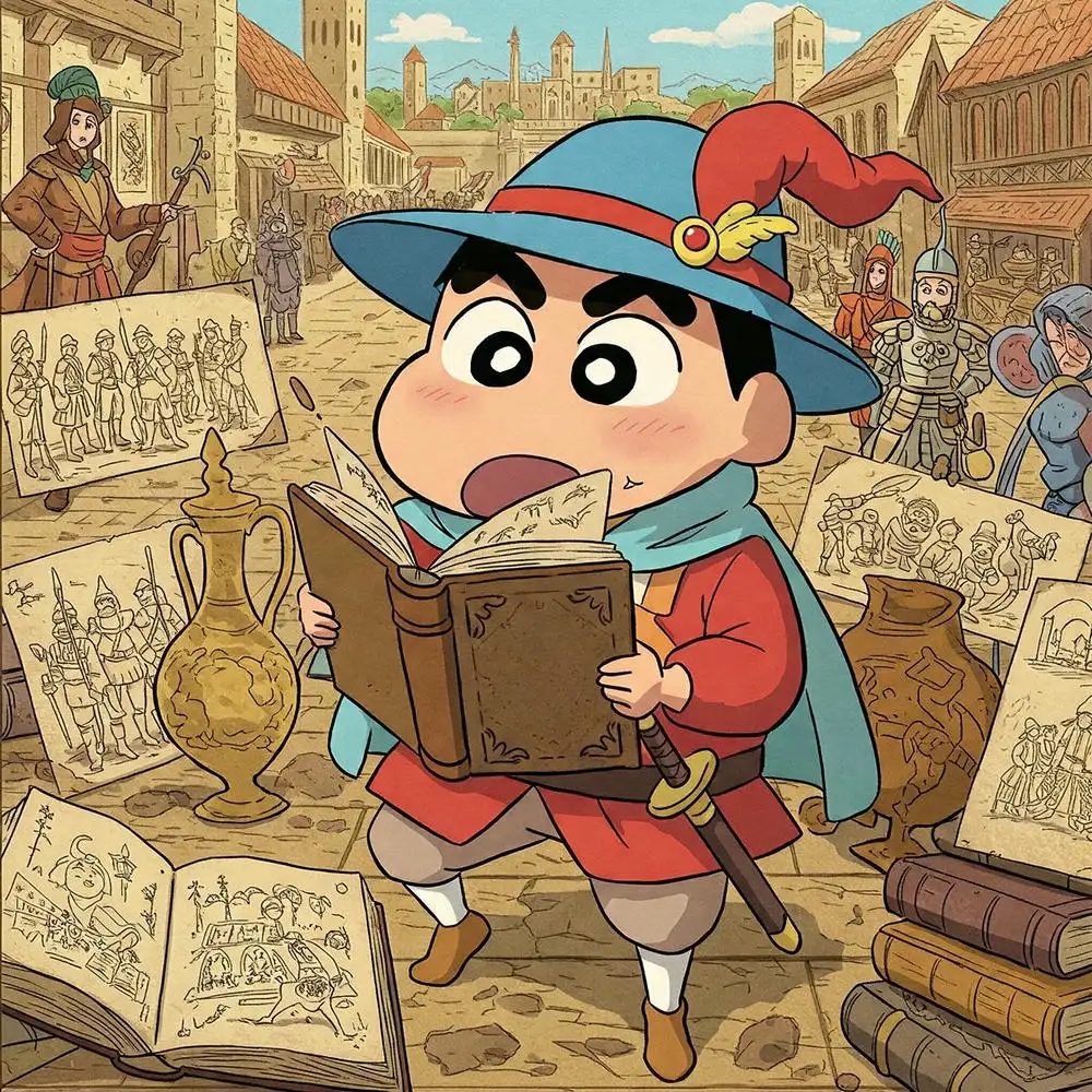 hình ảnh Shin gây cười với nét mặt vô cùng hài hước 