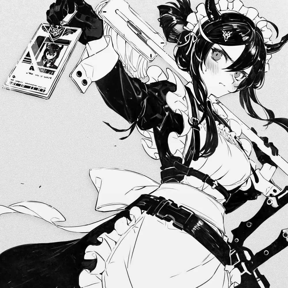 hình anime trắng đen lạnh lùng