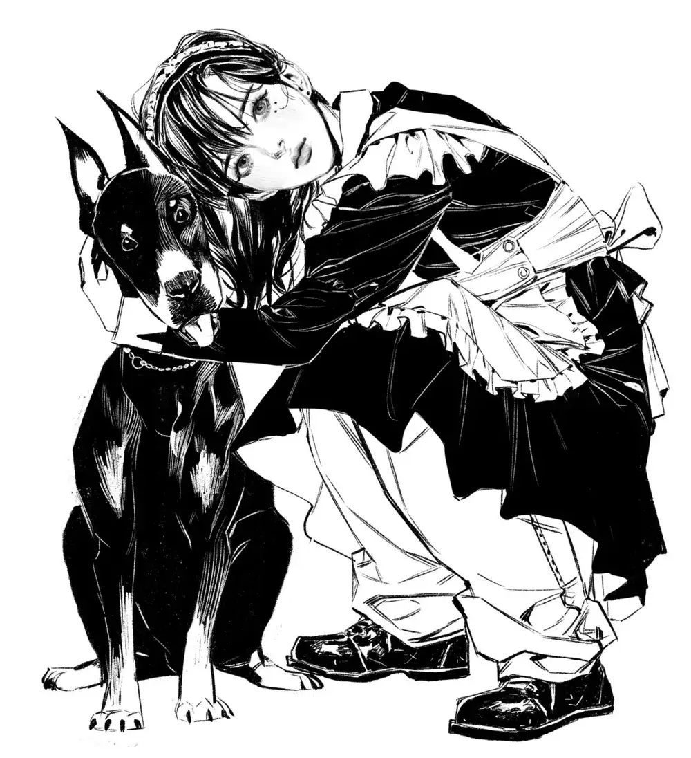ảnh anime đen trắng phong cách