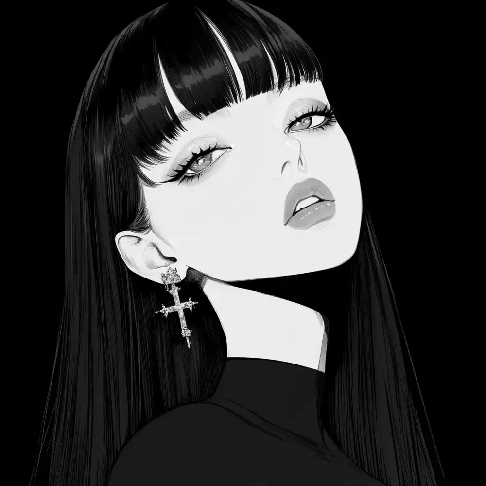 hình anime trắng đen full HD