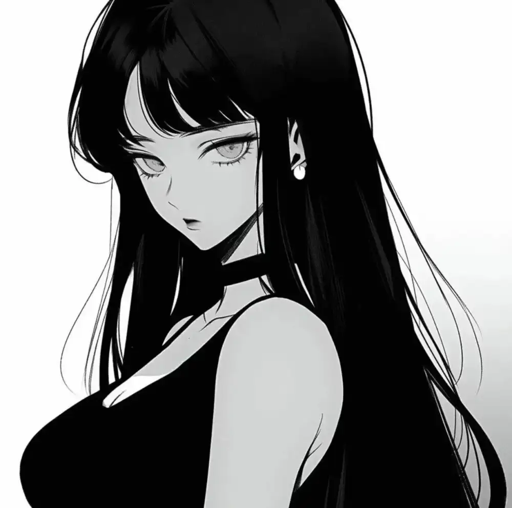 hình anime trắng đen cá tính