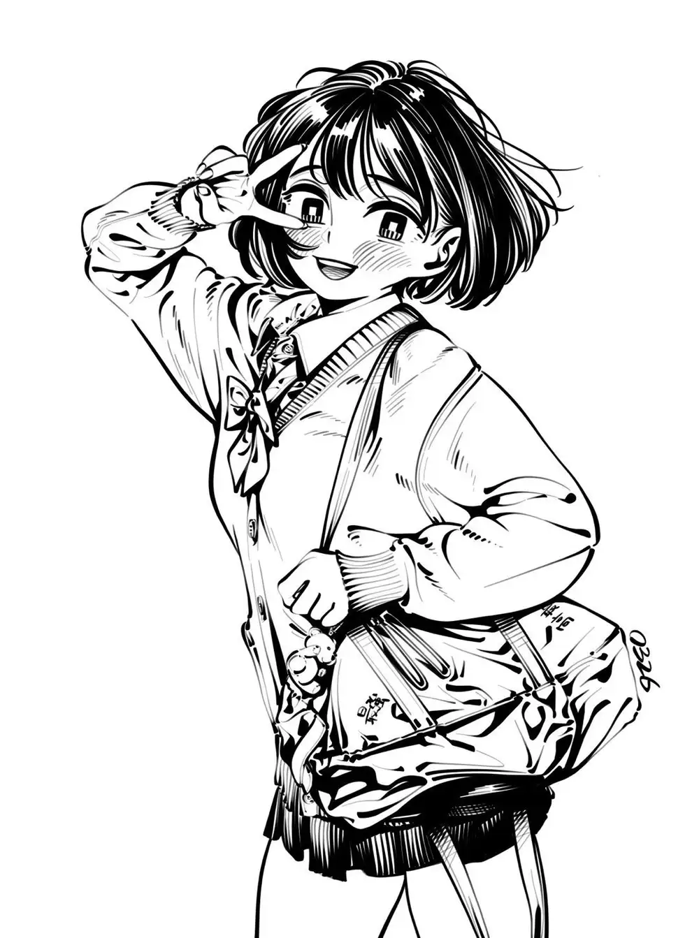 ảnh anime trắng đen siêu đẹp
