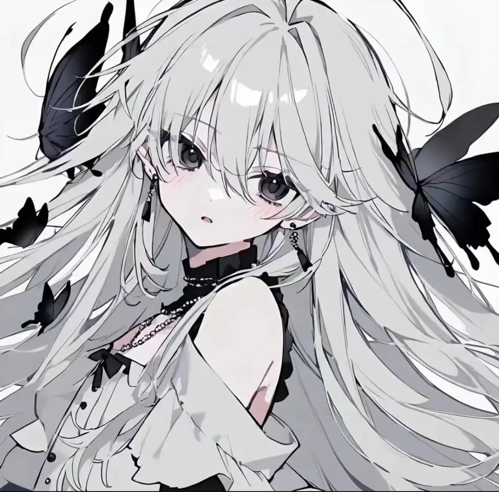 hình ảnh anime trắng đen đơn sắc