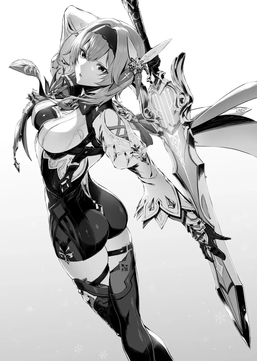ảanh anime trắng đen full body