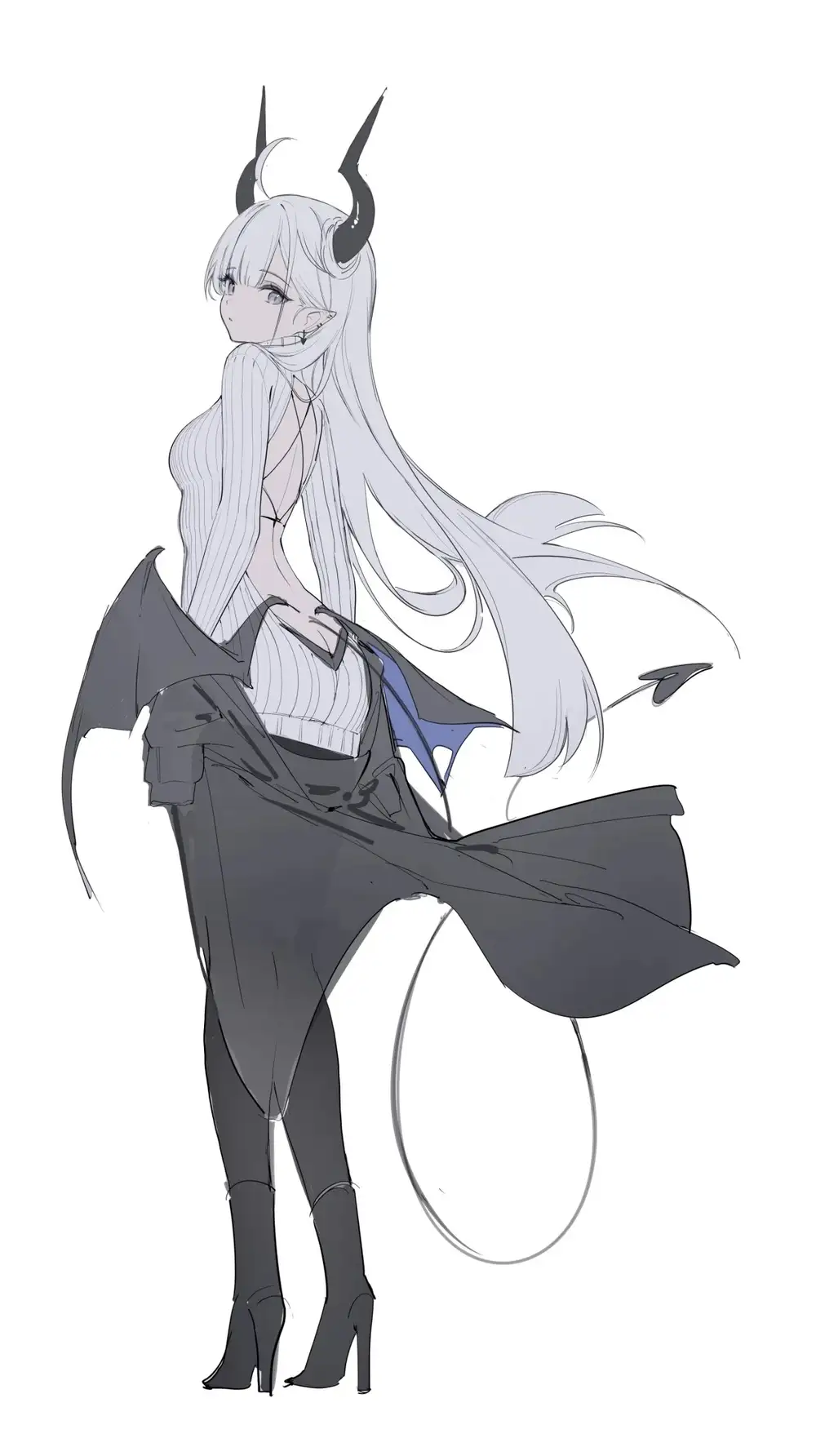 hình anime trắng đen