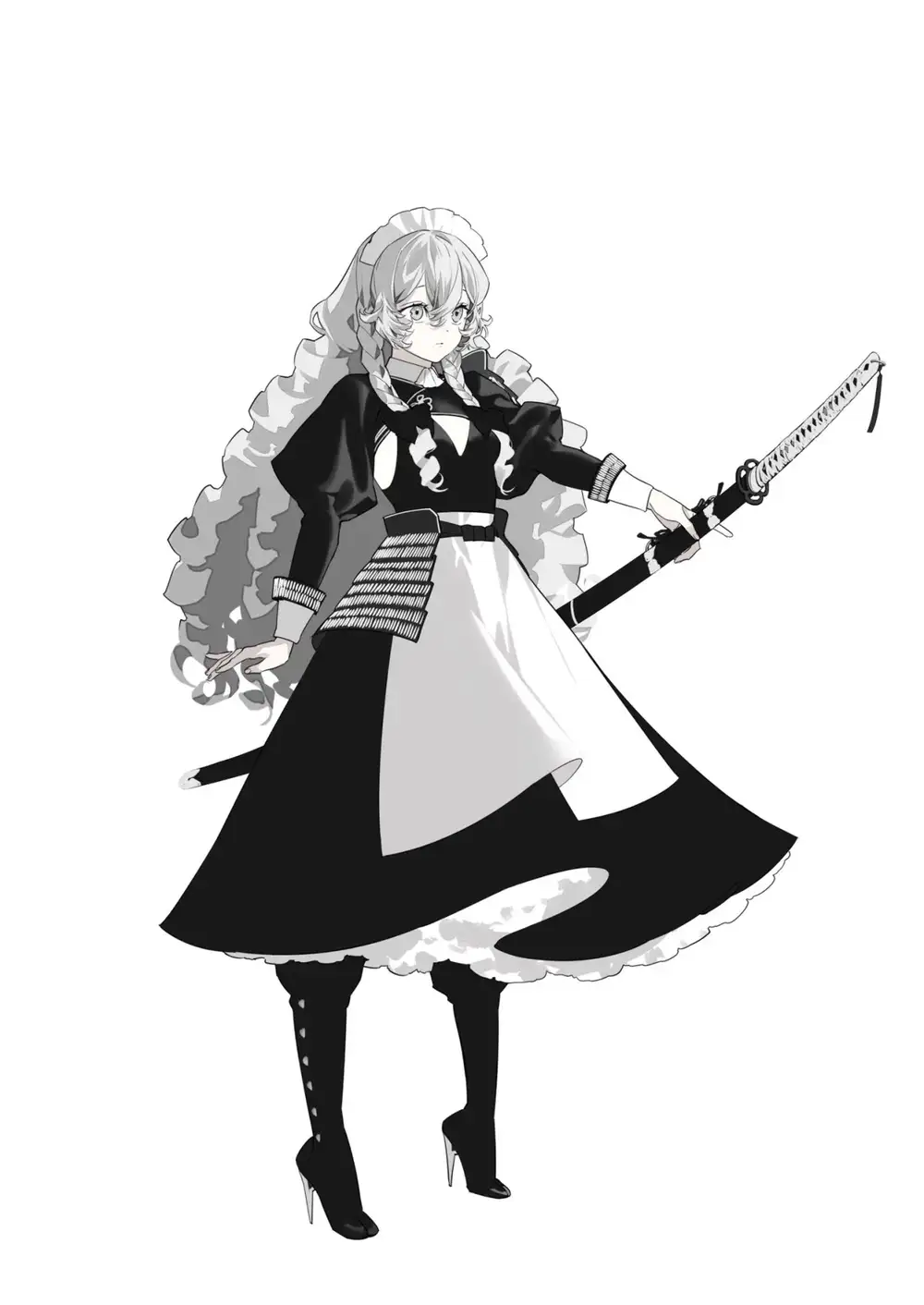 ảnh anime trắng đen ngầu