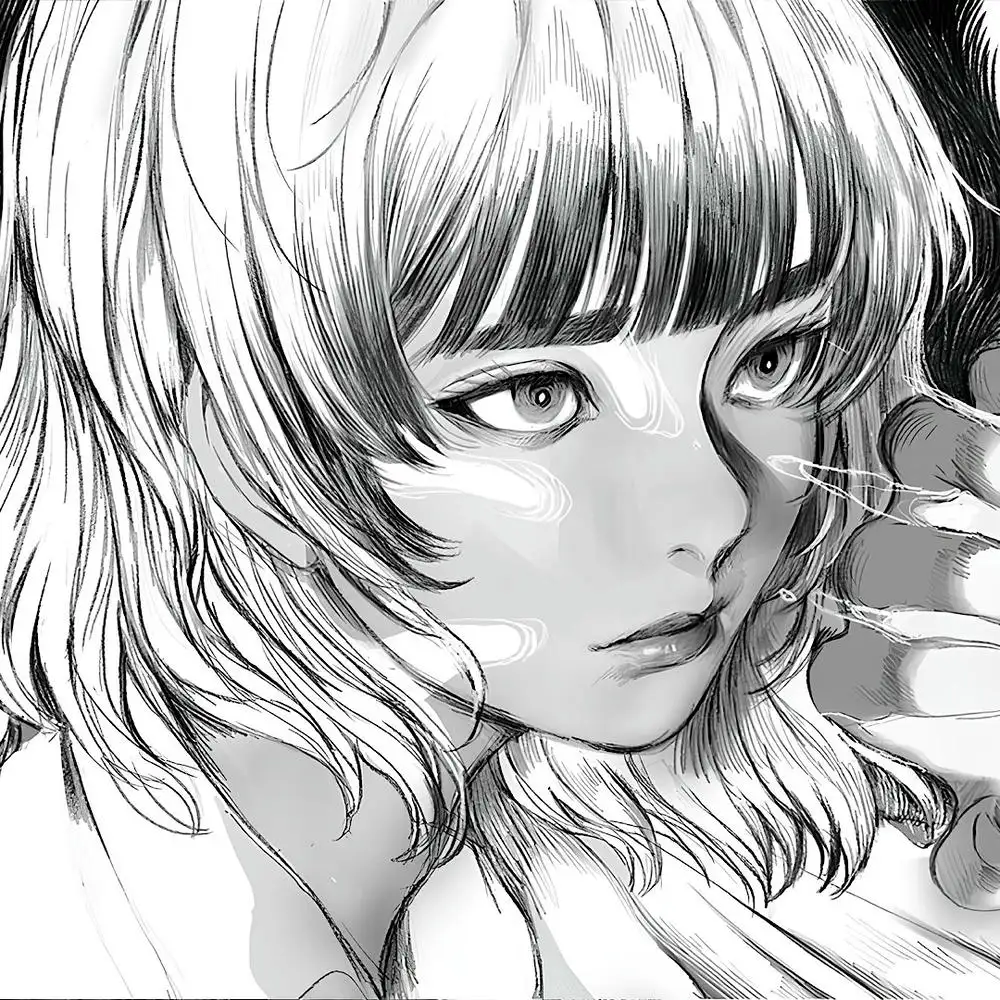 ảnh anime vẽ tóc dài bay bướm 