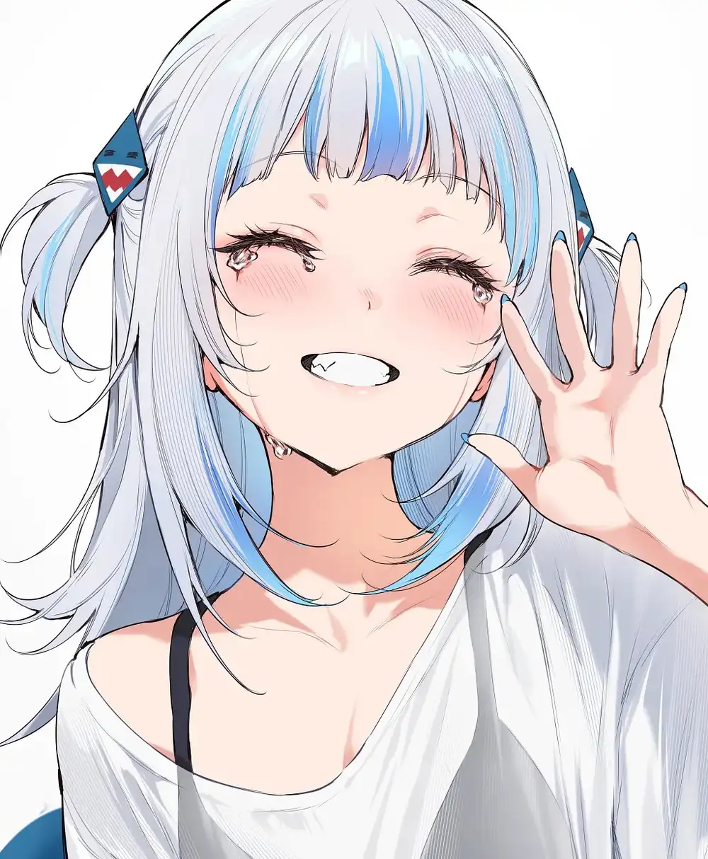 gura cá mập ảnh trong anime sống động 