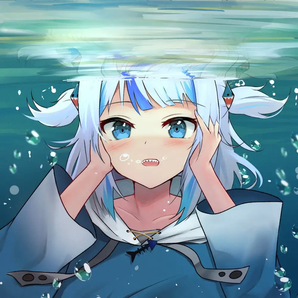 gura hình ảnh anime cá mập sống động 