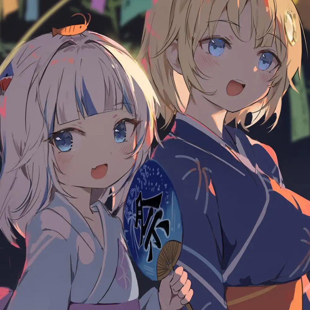 gura cá mập ảnh từ anime nổi tiếng 