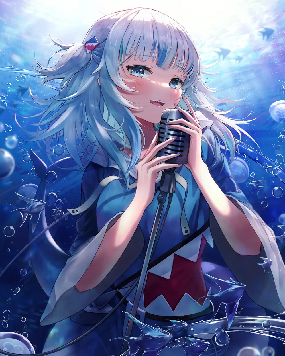 nhân vật anime cá mập đáng yêu