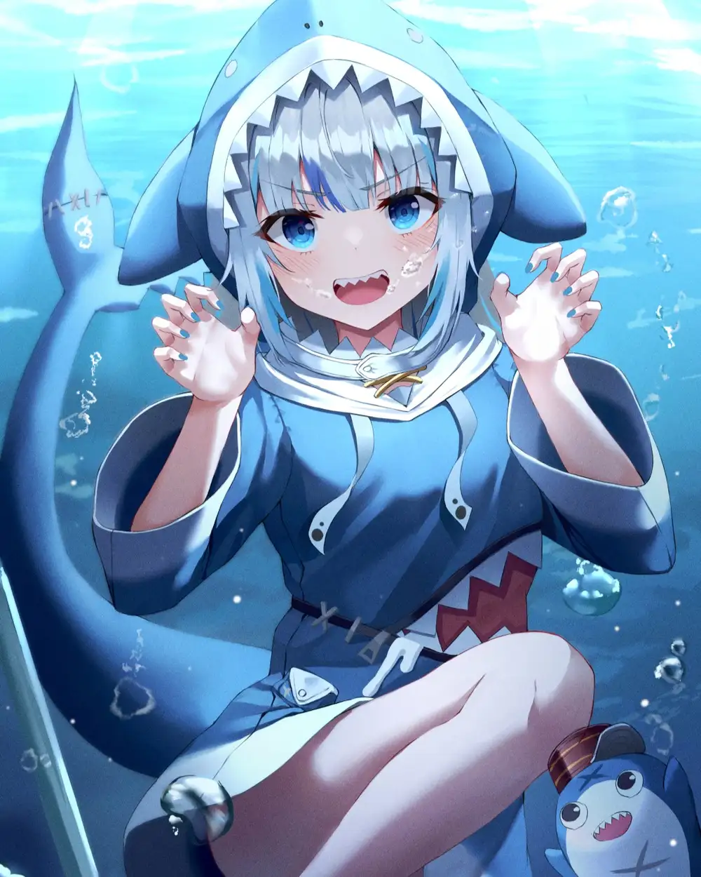 ảnh vẽ Gura nghệ thuật 