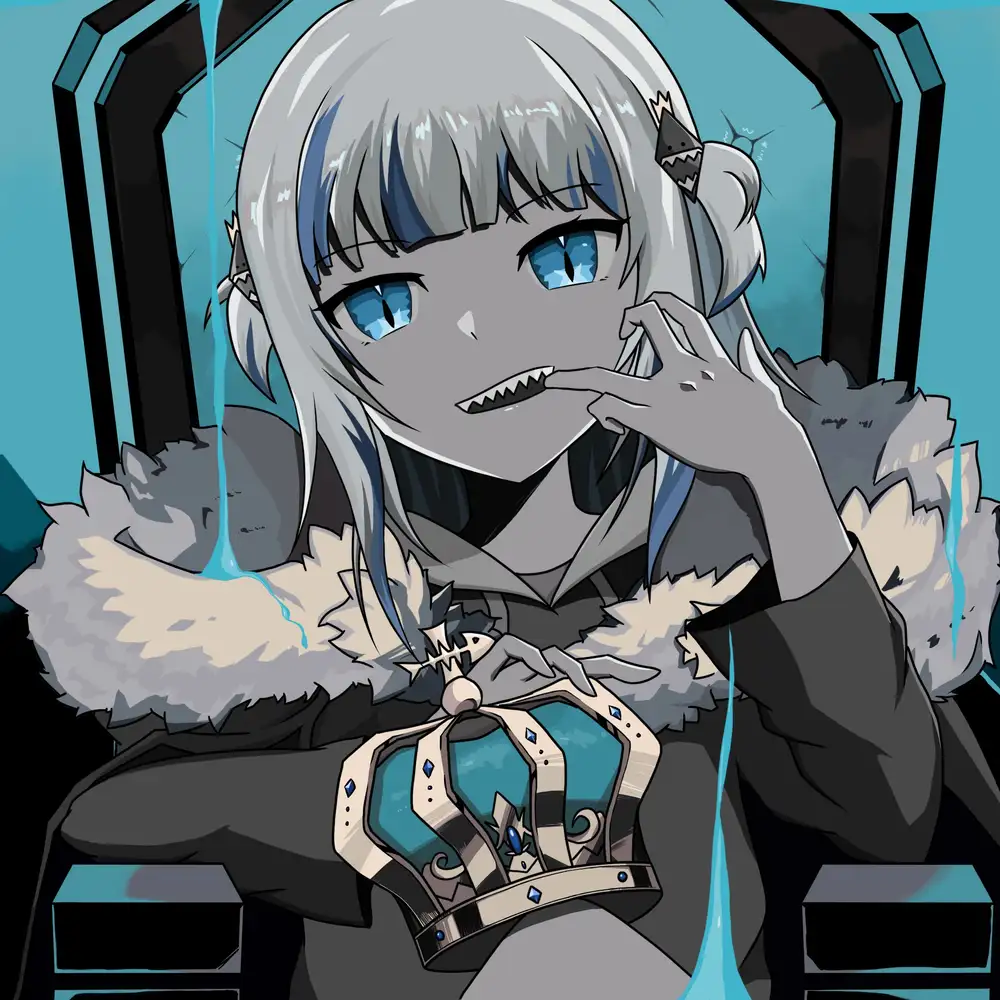 ảnh gura anime dễ thương cá mập 