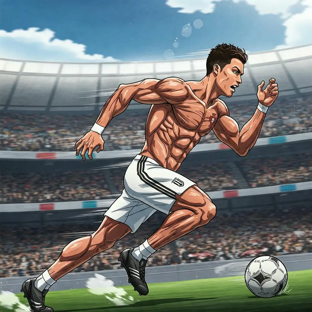 ảnh ronaldo theo phong cách anime 