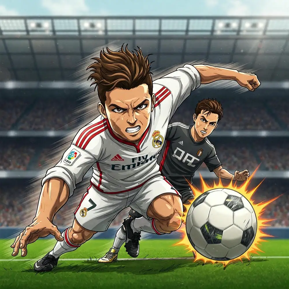 ronaldo anime phong cách cool 