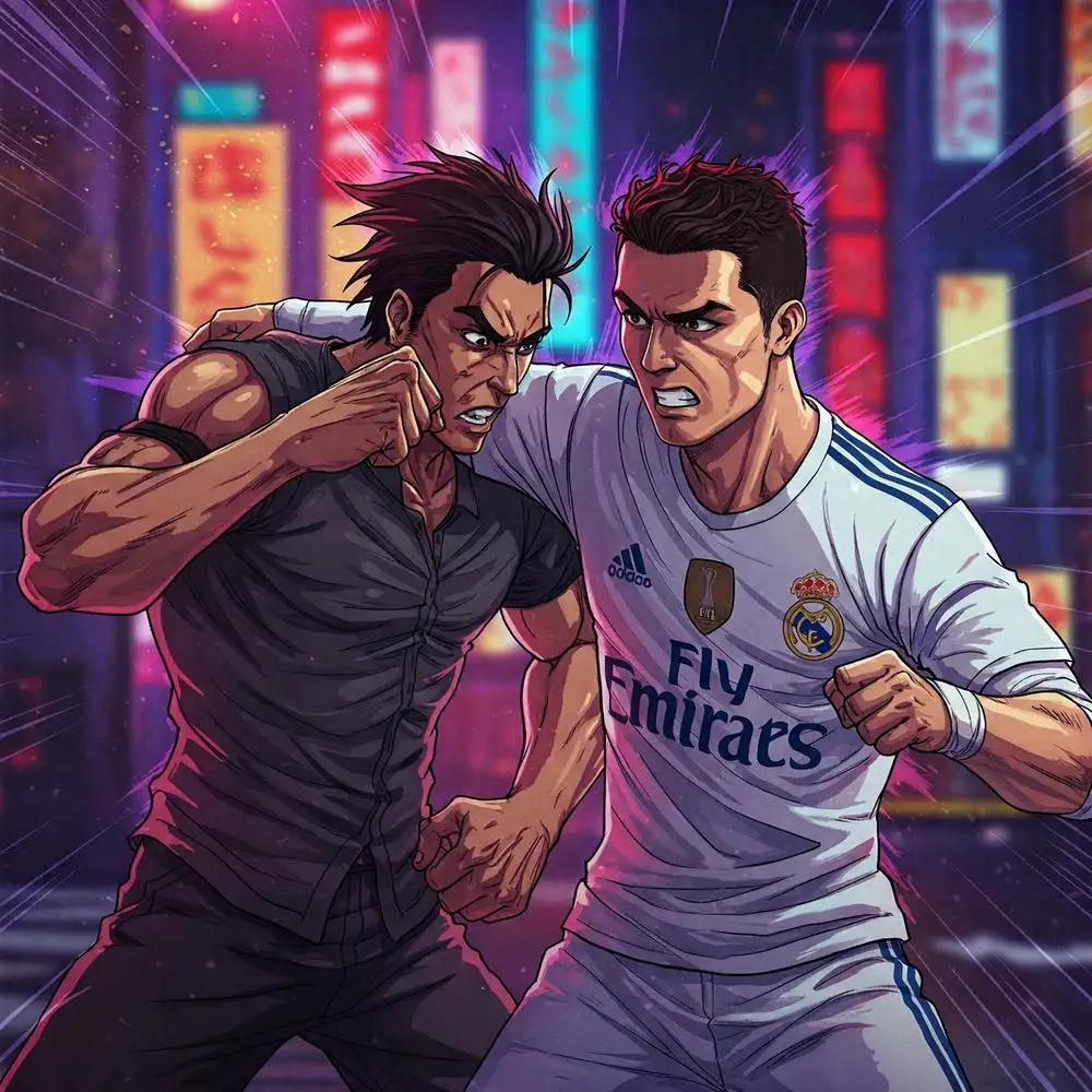hình ảnh ronaldo trong thể loại anime 