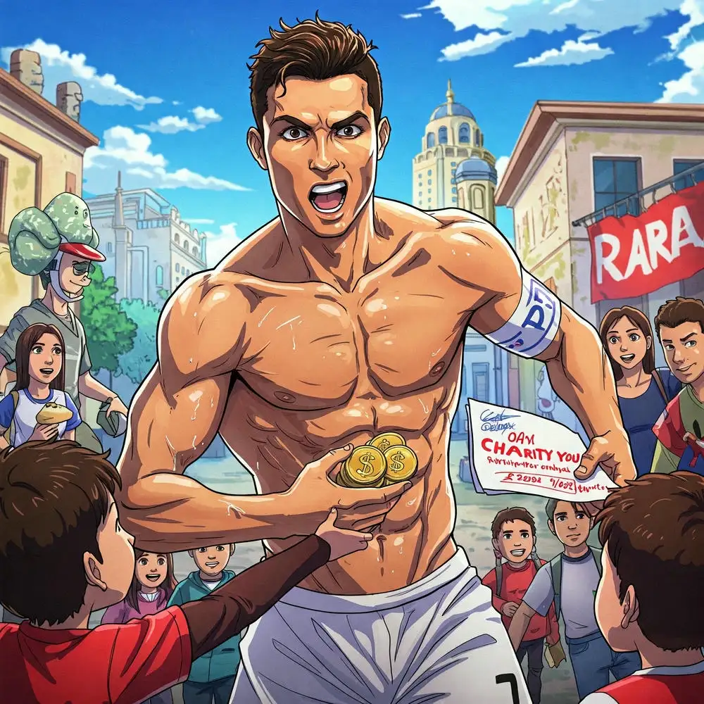 anime về ronaldo với phong cách độc đáo