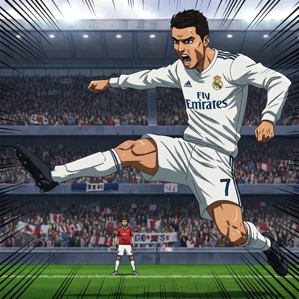 anime ronaldo phong cách siêu sao 