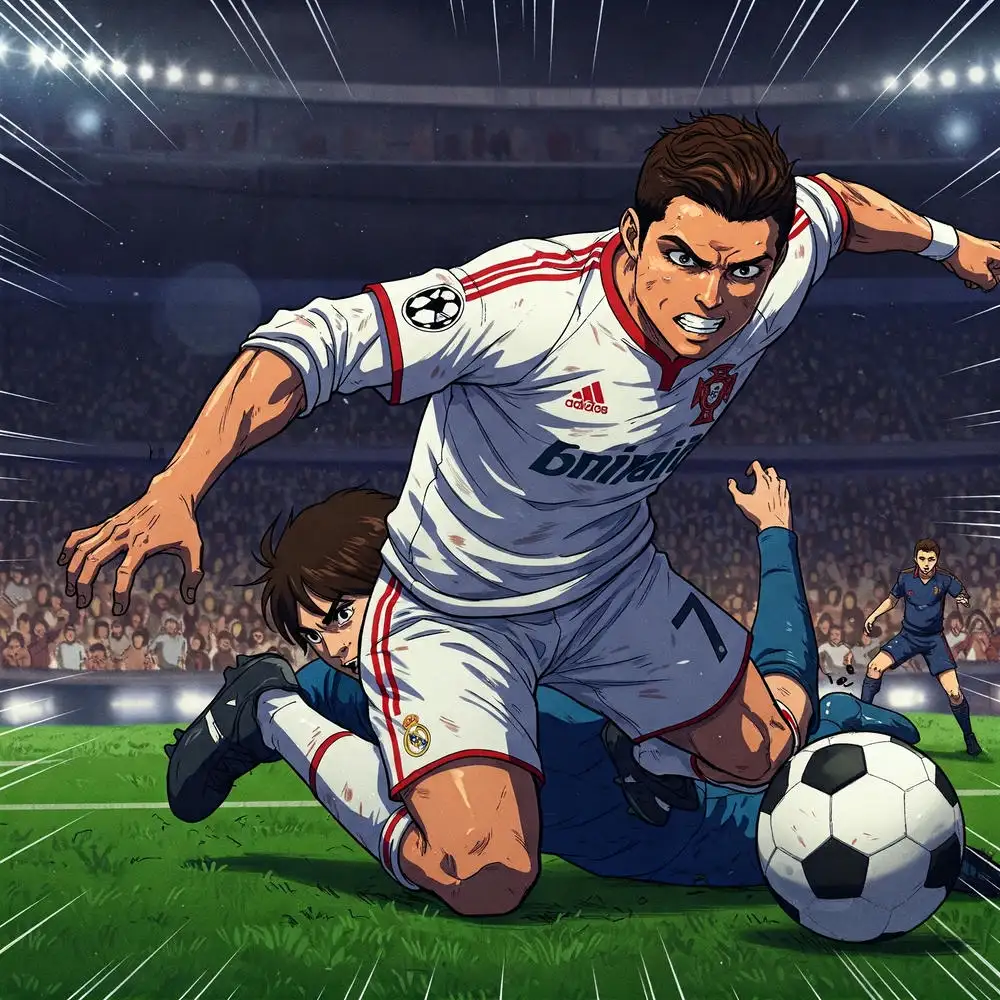 ronaldo anime biểu tượng thể thao 