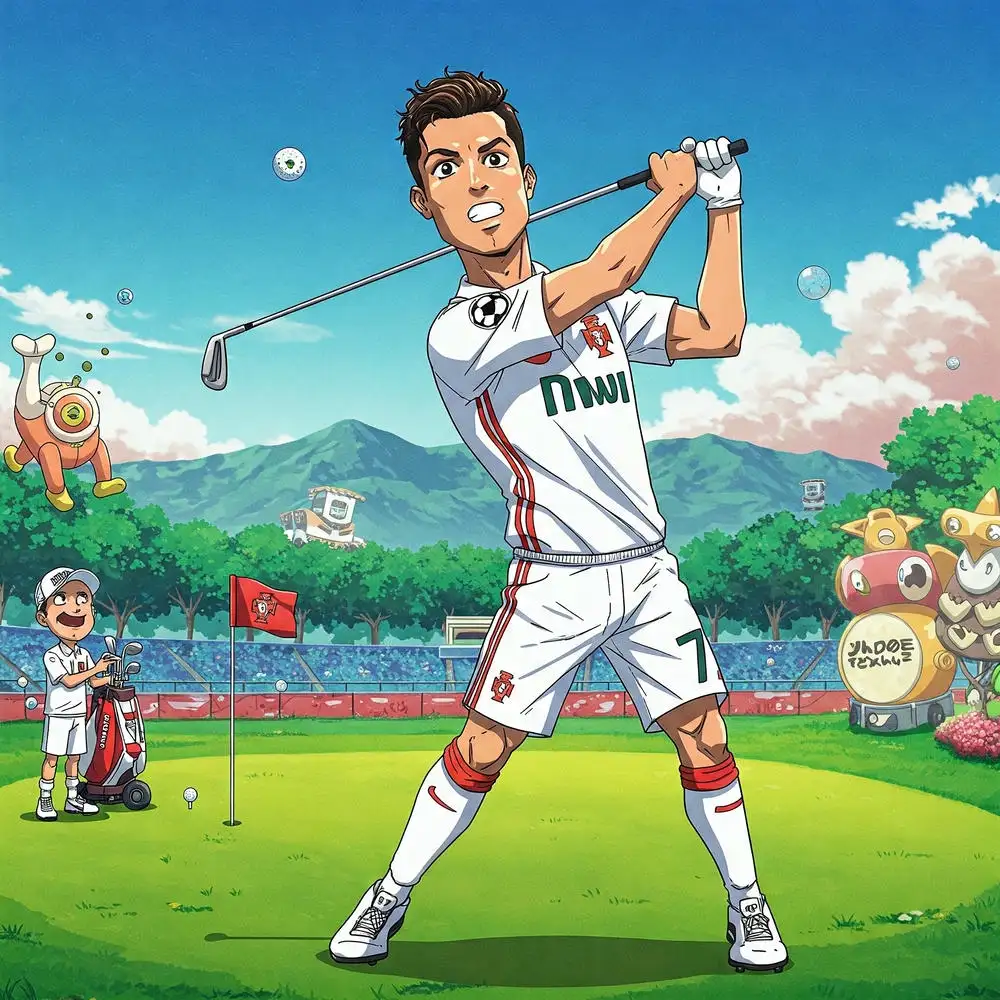 hình ảnh anime ronaldo huyền thoại