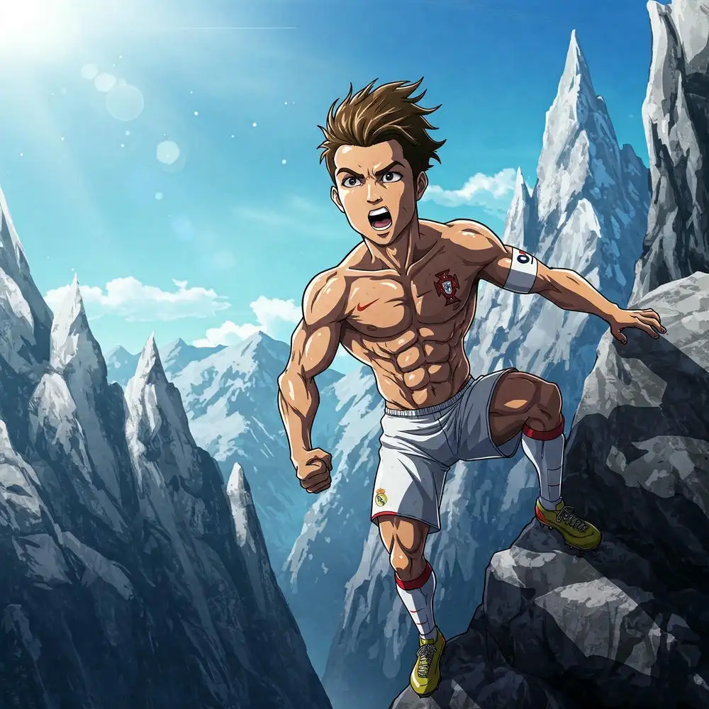 ảnh anime của cr7 phong cách mới