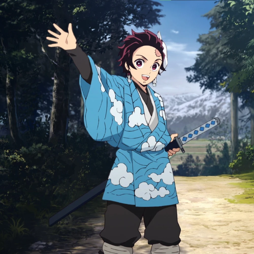 ảnh tanjiro biểu cảm dễ thương 