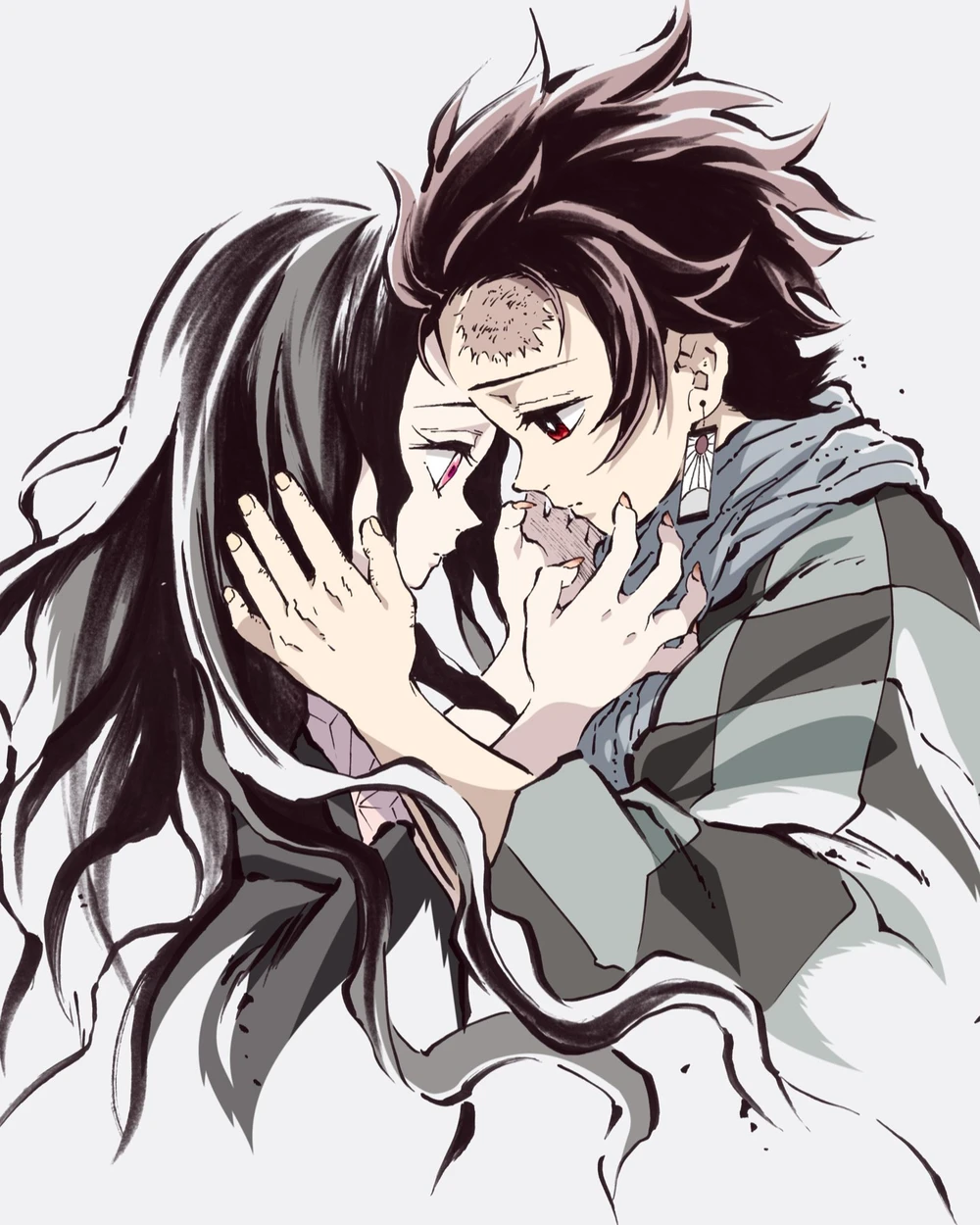 ảnh tanjiro buồn 